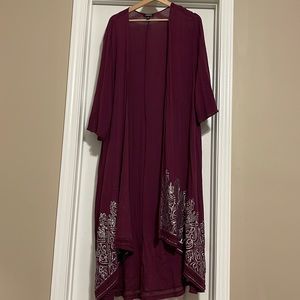 Long Duster w/ sequin design
